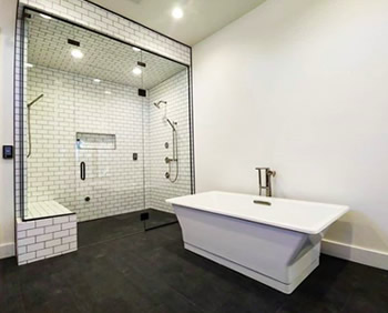 Residential bathroom plumbing remodel