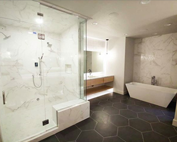 Residential bathroom plumbing remodel