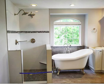 Residential bathroom plumbing remodel