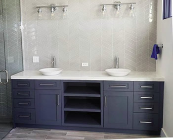 Residential bathroom plumbing remodel