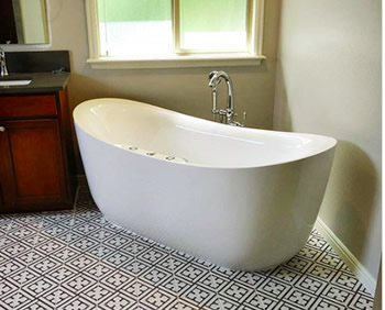 Residential bathroom plumbing remodel